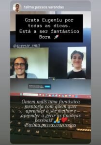 Testemunho de Telma Passos sobre a mentoria financeira